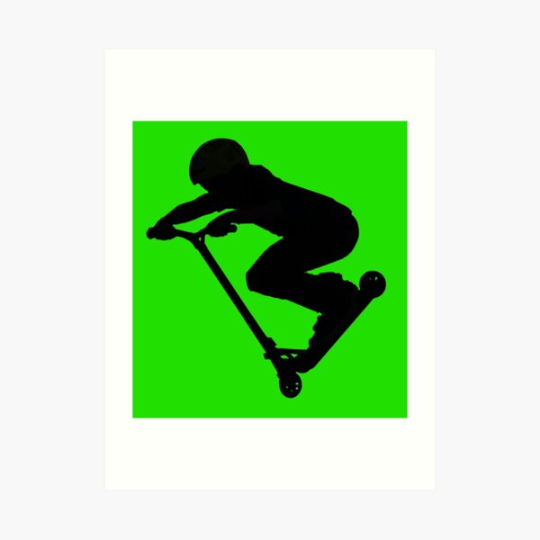 Scooter Boy 5B (no shadow) Stunt Scooter Art Print