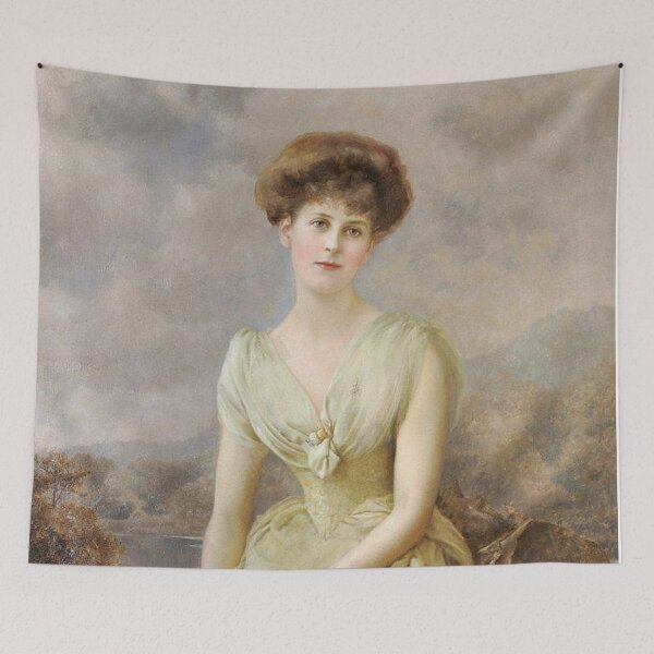Item preview, Vintage painting of a lady - Edward Hughes designed and sold by Vintage Designs +.