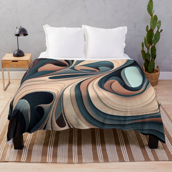 Item preview, Fluid Muted Contemporary Pattern Digital Painting designed and sold by CodeAndColors.