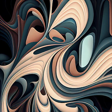 Vorschaubild zum Design Fluid Muted Contemporary Pattern Digital Painting von CodeAndColors