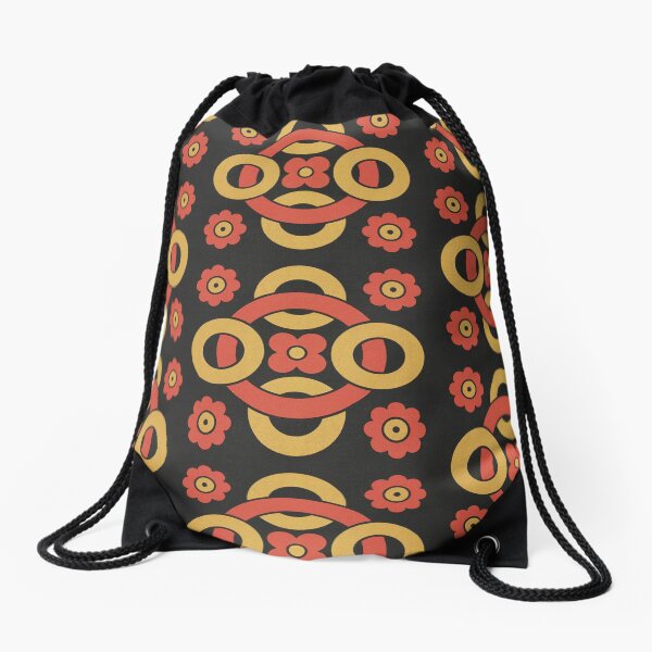 Circular vintage pattern by Christopher Dresser – State Library Victoria Drawstring Bag