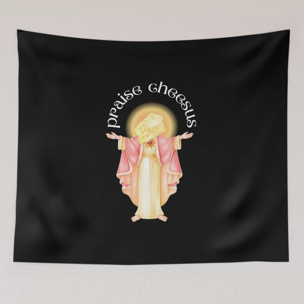 Item preview, Praise Cheesus Jesus White designed and sold by FrescoNat.