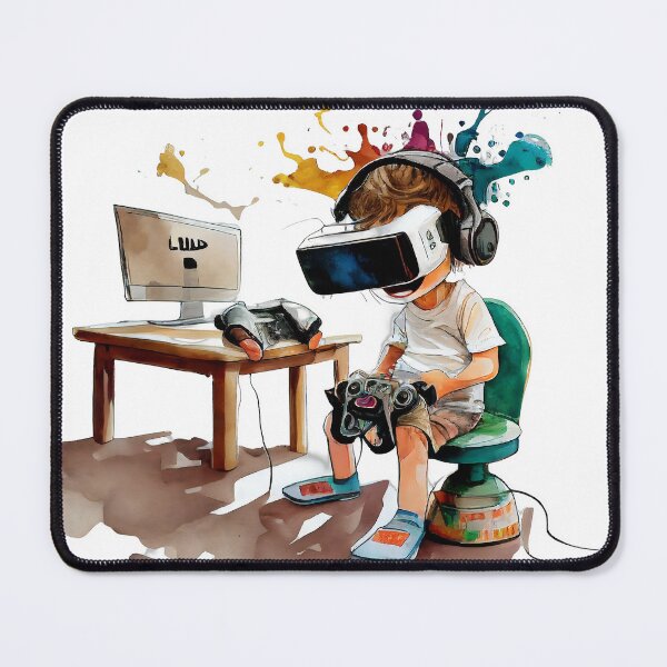 Artikelvorschau, "Virtual Reality Whiz Kid: T-Shirt für Technikbegeisterte" Niedliche Cartoon-künstliche Intelligenz als Geschenk entworfen und verkauft von The Commitment.
