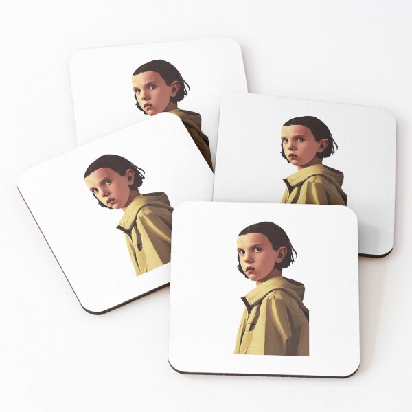Item preview, Eleven in yellow jacket | White | Stranger Things Netflix | Eleven | El | Fan Art | Quotes | CipherStore designed and sold by CipherStore.