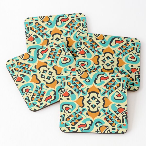 Item preview, Simple Semi Abstract Latin Pattern Digital Painting designed and sold by CodeAndColors.