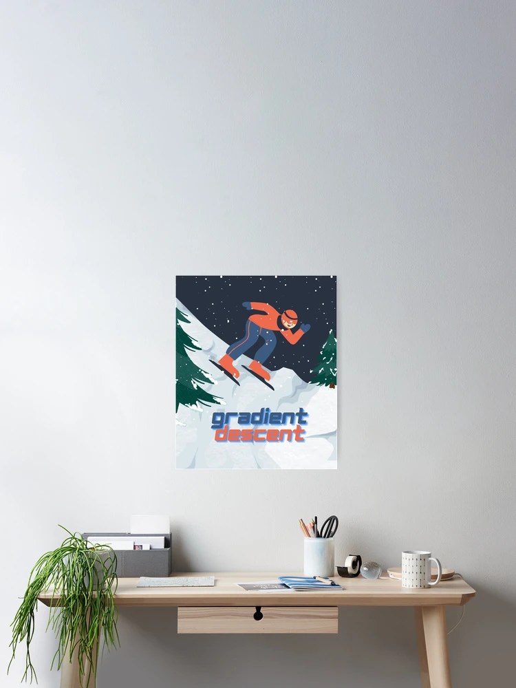 Thumbnail 2 of 3, Poster, Gradient Descent - Machine Learning Algorithm designed and sold by VandoorLabs.