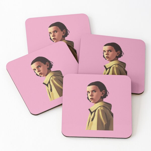 Item preview, Eleven in yellow jacket | Pink | Stranger Things Netflix | Eleven | El | Fan Art | Quotes | CipherStore designed and sold by CipherStore.