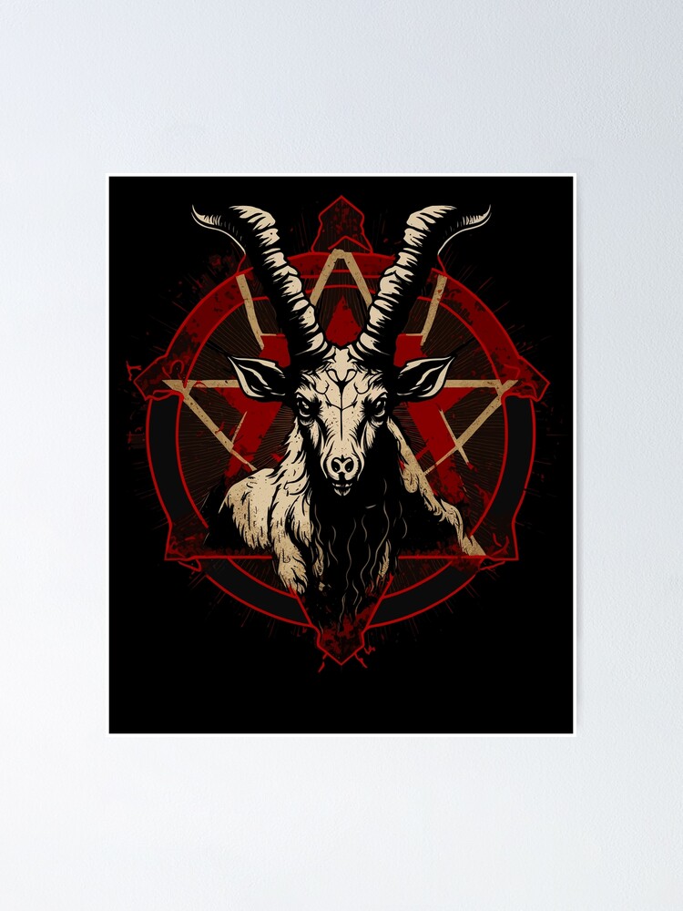 Occult Satanic Baphomet Goat in Pentagram | Poster