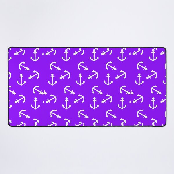 Item preview, Nautical Anchors Purple And White Vintage designed and sold by funnytshirtemp.