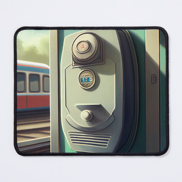 Artikelvorschau, Waiting at the Monorail A Doorbells Delight Digital Painting entworfen und verkauft von CodeAndColors.