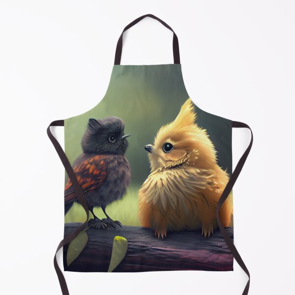 Aperçu de l'œuvre Furry Fledgling Friends Digital Painting créée et vendue par CodeAndColors.