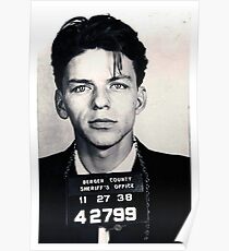 Frank Sinatra Mug Shot Vertical Poster
