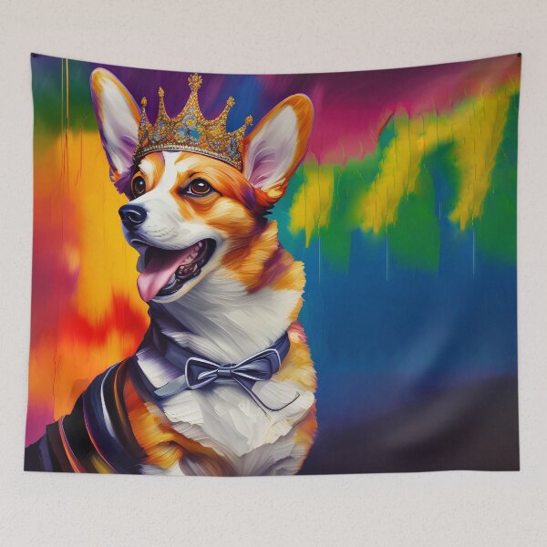 Item preview, Corgi Dog with Crown Art designed and sold by Blok45.