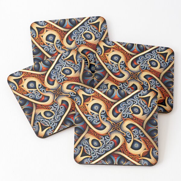 Item preview, Dynamic Formal Scandifornian Pattern Digital Painting designed and sold by CodeAndColors.