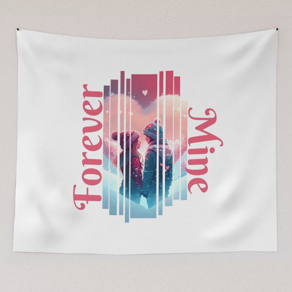 Item preview, Forever Mine - Couples - Love - Heart designed and sold by designerpriti.
