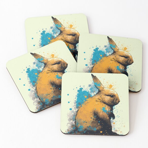 Item preview, Paint splatter bunny - pop art designed and sold by Artxplor.