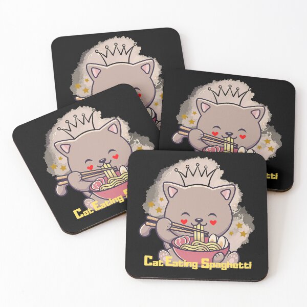 Item preview, Cat Eating Spaghetti designed and sold by 91Ivona.