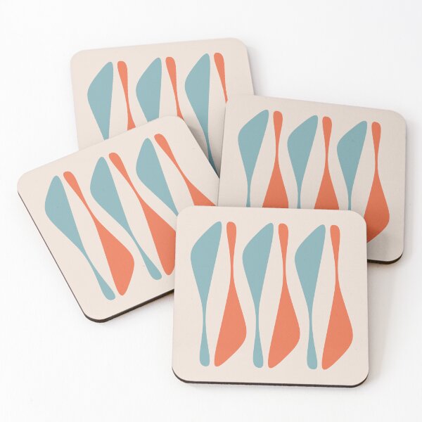Item preview, MCM Retro Atomic Age Print in Teal and Orange  designed and sold by RetroTrend.
