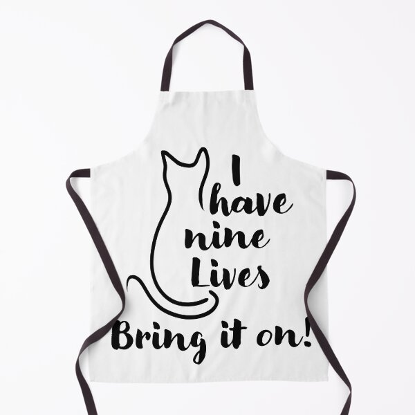 Item preview, I Have Nine Lives bring it on - Funny Cat designed and sold by CreativeDraws42.