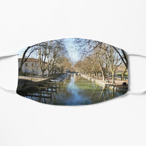 Annecy City With Canals Landscape in France Flat Mask