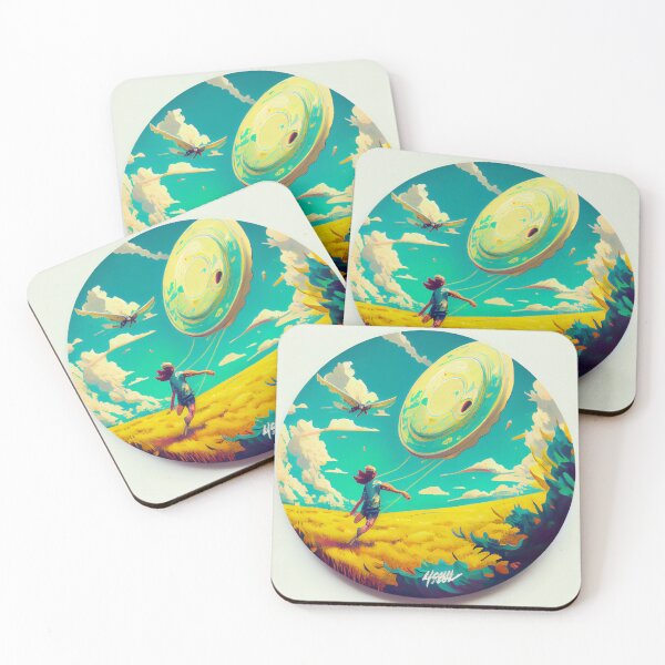 Item preview, Lush Frisbee Fun Digital Painting designed and sold by CodeAndColors.