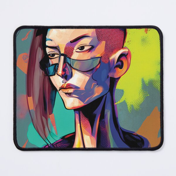 Item preview, Character avatar cyberpunk futuristic game neon light sticer designed and sold by PhiloSophyEye.