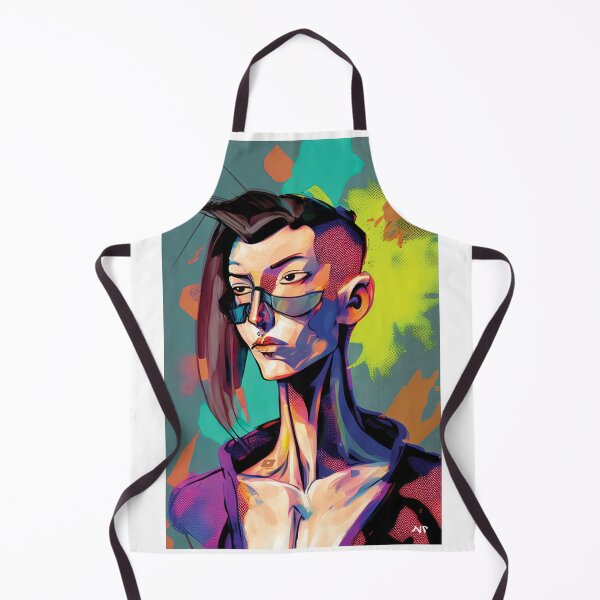 Item preview, Character avatar cyberpunk futuristic game neon light sticer designed and sold by PhiloSophyEye.