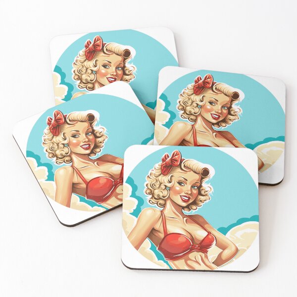 Item preview, Beach Body Pin Up Blonde Girl designed and sold by SinMagellan.