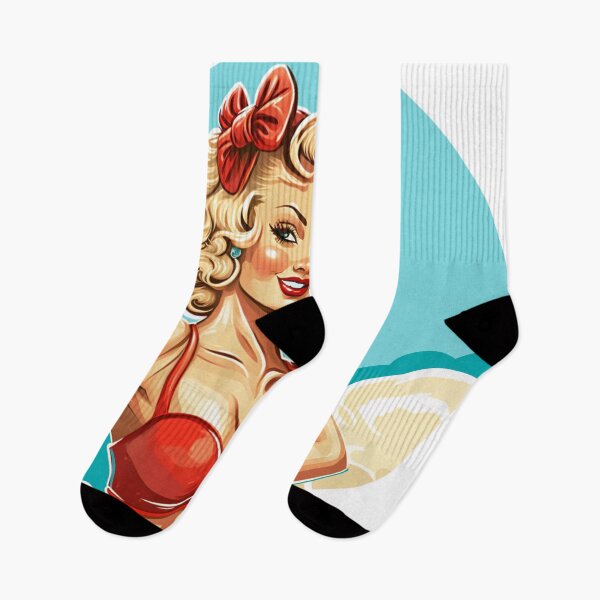 Item preview, Beach Body Pin Up Blonde Girl designed and sold by SinMagellan.