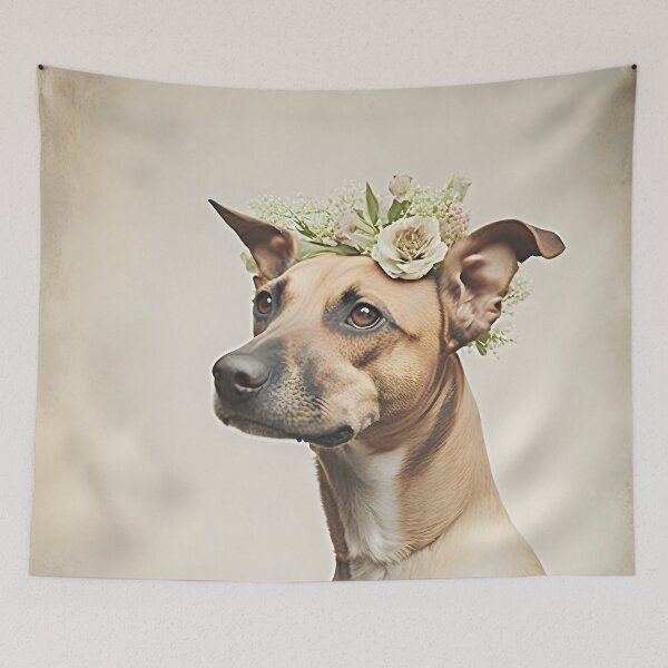 Item preview, Dog and flower collage 06 designed and sold by EmilyDayDreams.