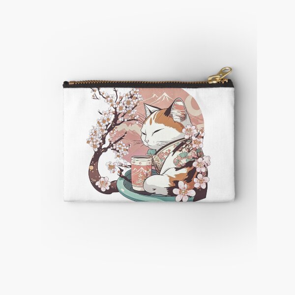 Item preview, Coffee Cat Under A Sakura Tree designed and sold by HappyPrompt.