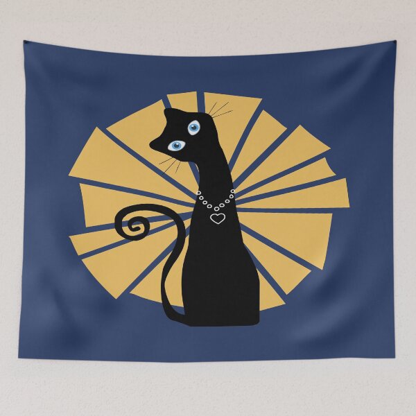 Item preview, Atomic Mid Century cat,Retro atomic cats,Mid Century Modern Cat,mid century black cat, designed and sold by Tamas Das.