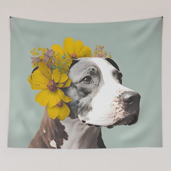 Item preview, Dog and flower collage 07 designed and sold by EmilyDayDreams.