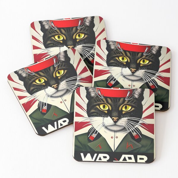 Item preview, Retro War Propaganda Cats General - Vintage War designed and sold by Dalive.