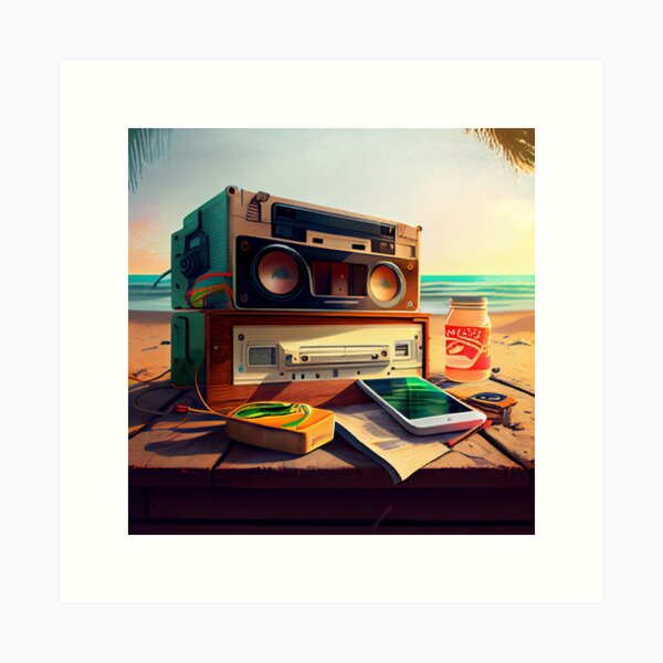 Item preview, Summer Jams Digital Painting designed and sold by CodeAndColors.
