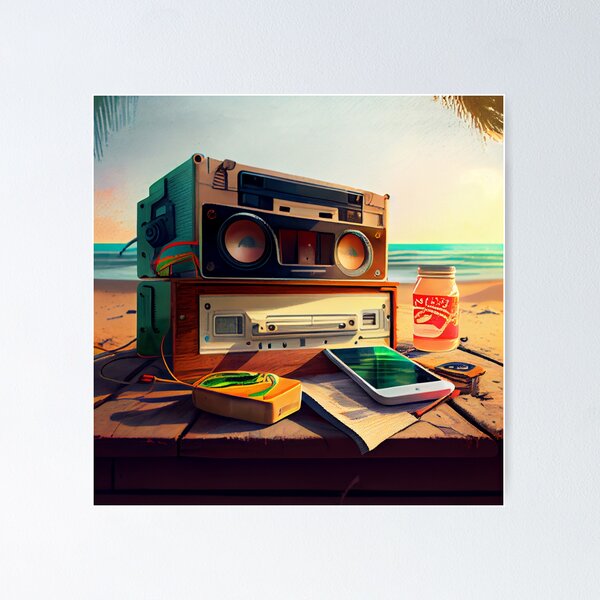 Item preview, Summer Jams Digital Painting designed and sold by CodeAndColors.