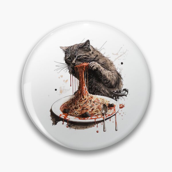Item preview, Cat eating spaghetti  designed and sold by MystiS.
