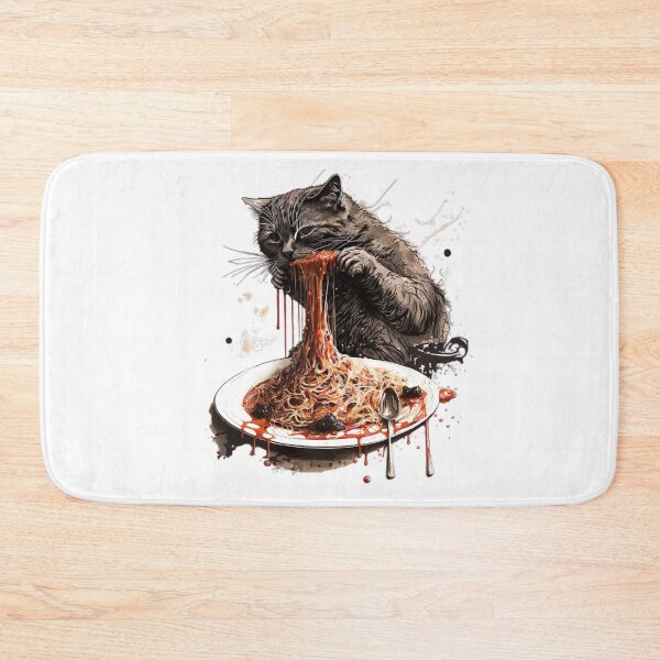 Artikelvorschau, Katze isst Spaghetti entworfen und verkauft von MystiS.