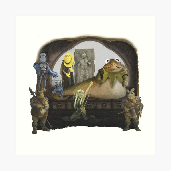 Kermit The Hutt Art Print By Scottsherwood Redbubble - jabba the hutt a robloxcorpse party parody