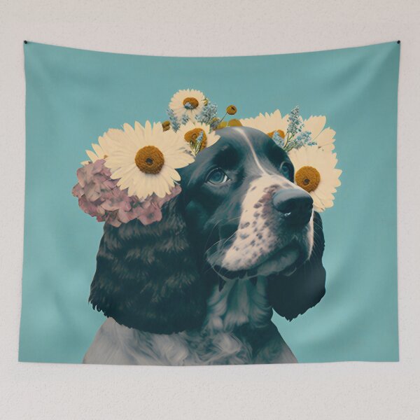 Item preview, Dog and flower collage 10 designed and sold by EmilyDayDreams.