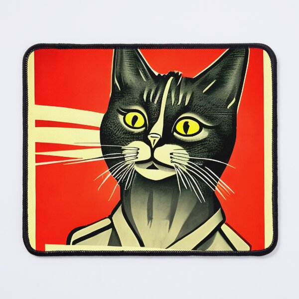 Item preview, Retro War Propaganda Cat - War? designed and sold by Dalive.