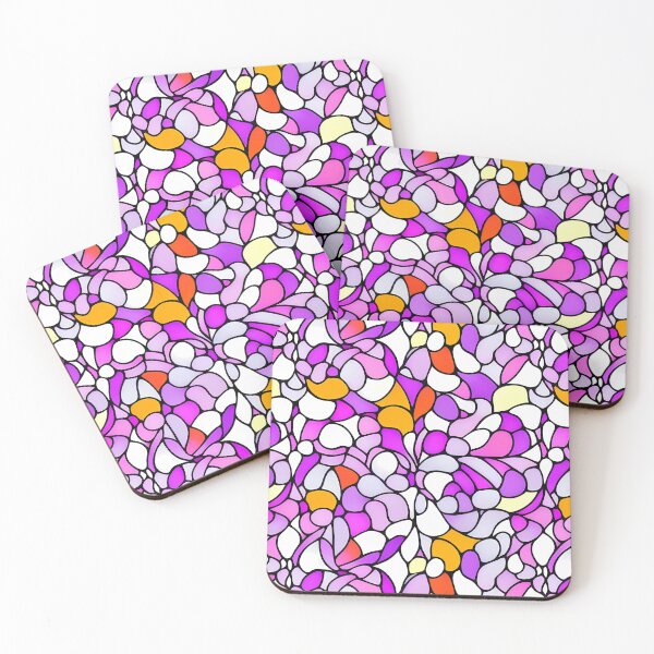 Item preview, Purple Orange Pastel Abstract Art - Stained Glass  designed and sold by Artilize.
