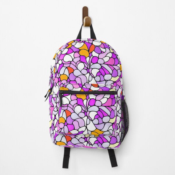 Item preview, Purple Orange Pastel Abstract Art - Stained Glass designed and sold by Artilize.