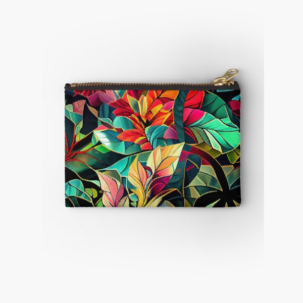 Item preview, Enchanted Mosaic Tropical Pattern Digital Painting designed and sold by CodeAndColors.