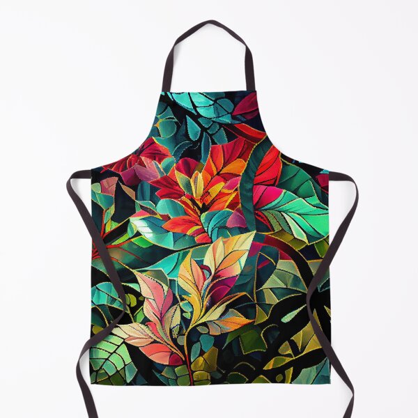 Item preview, Enchanted Mosaic Tropical Pattern Digital Painting designed and sold by CodeAndColors.