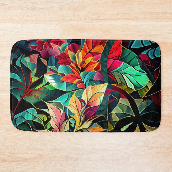 Item preview, Enchanted Mosaic Tropical Pattern Digital Painting designed and sold by CodeAndColors.