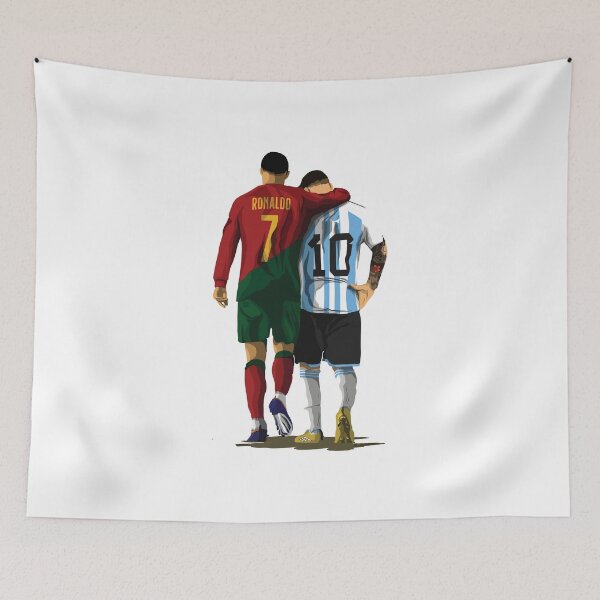 Item preview, Messi Ronaldo Chit Chat Illustration designed and sold by Lara Samuel.