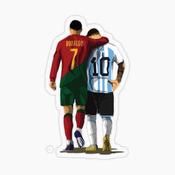 Item preview, Messi Ronaldo Chit Chat Illustration designed and sold by Lara Samuel.