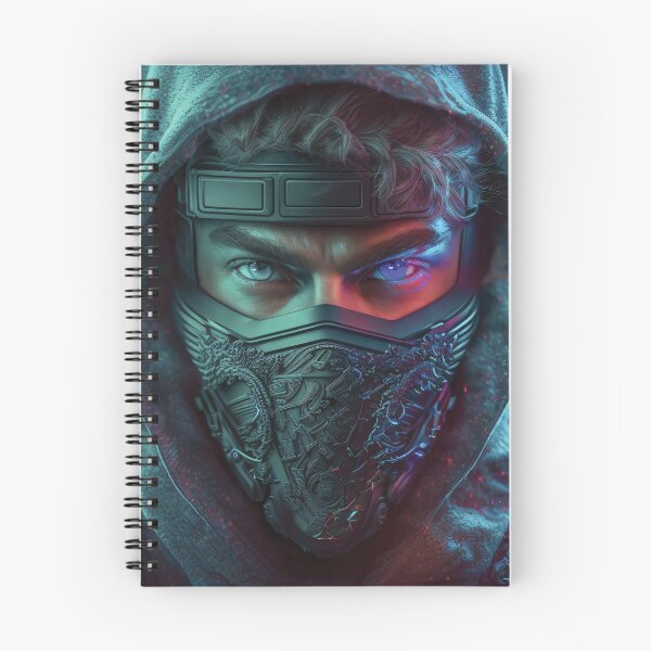 Item preview, Futuristic Neon Ninja Portrait designed and sold by BK-Digiart.