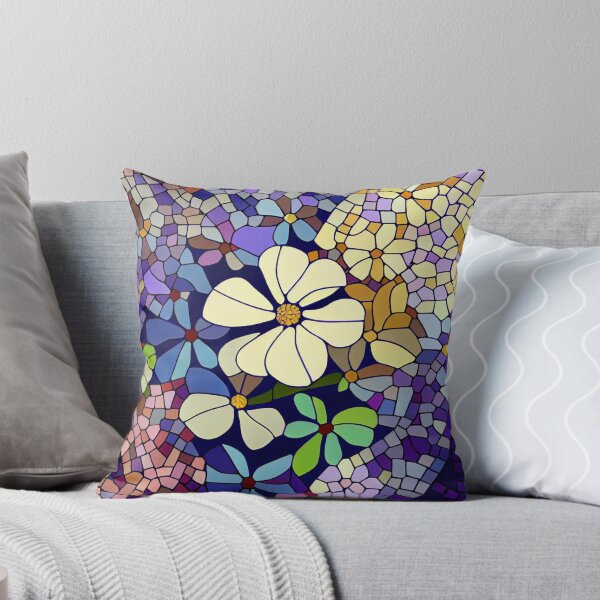 Item preview, Mosaic Anime Floral Pattern Digital Painting designed and sold by CodeAndColors.